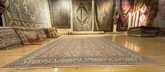 Exquisite Antique1920-1930s Wool Pile Natural Dye Legendary Hereke Rug 7x10ft