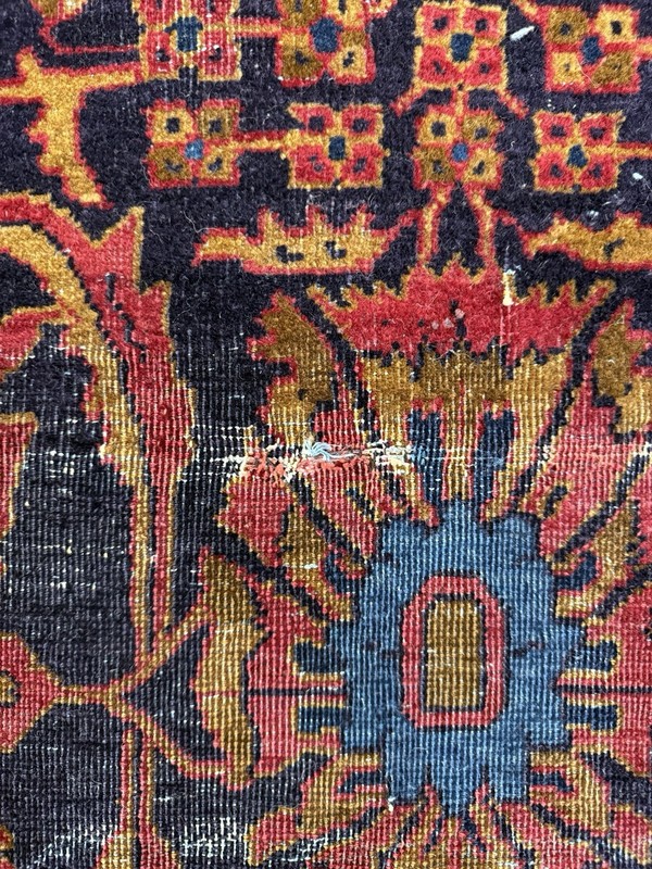 ANTIQUE SAROUK MOHAJERAN RUG 9 X 11.2 CIRCA 1900 RARE gallery