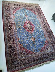ANTIQUE FINE GENUINE MIDDLE EASTERN 100% SILK HANDMADE RUG 95 X 60″