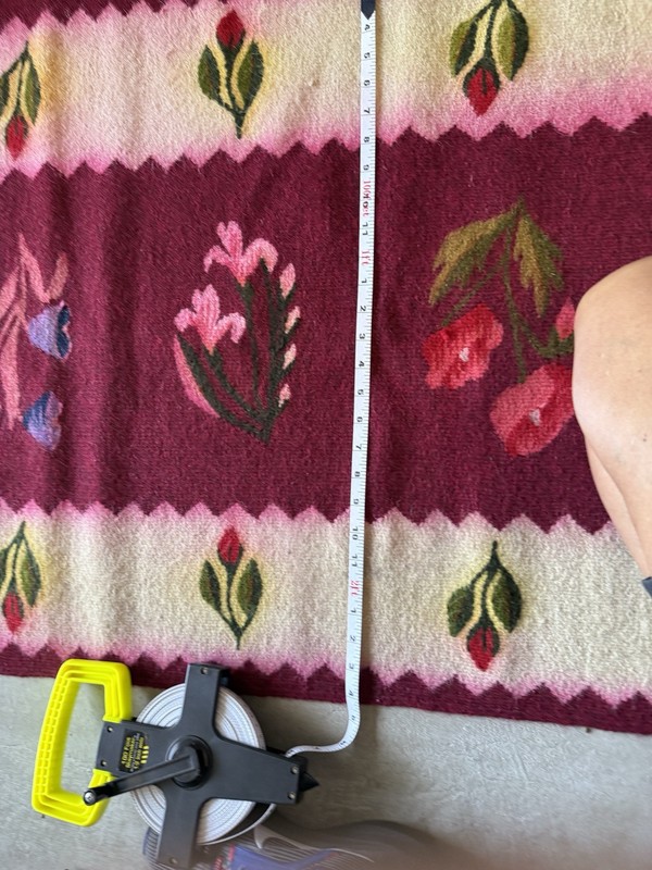 Vintage Traditional Handmade Romanian Floral Wool Kilim Rug gallery