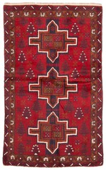 Vintage Hand-Knotted Carpet 3’7″ x 5’10” Traditional Oriental Wool Area Rug