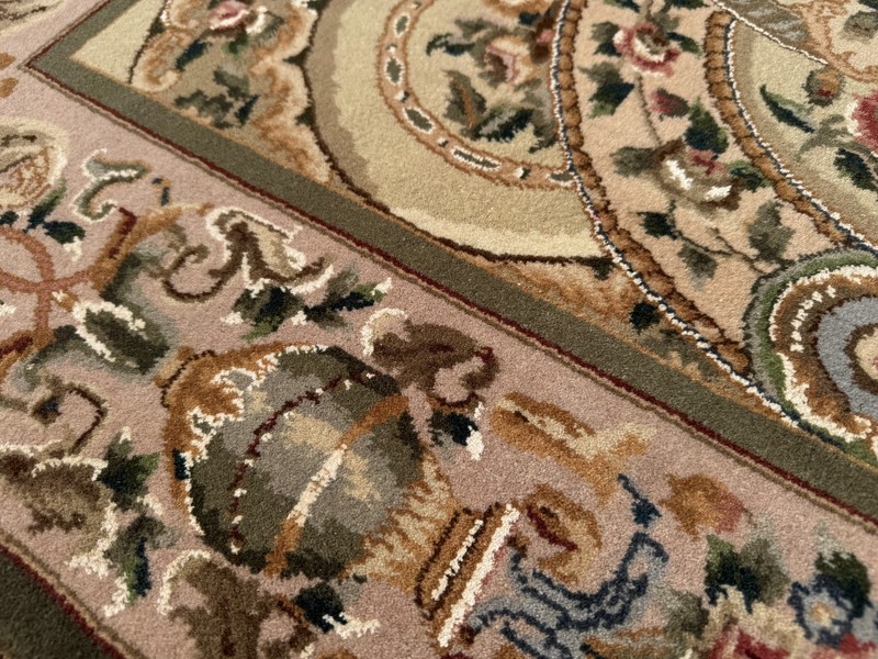 6x9 FINE VINTAGE CHINESE RUG SILK WOOL classical french design handmade oriental gallery