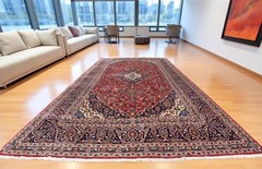 8 x 12 Vintage Semi Antique Handmade Wool Area Rug Hand Knotted Oriental Carpet