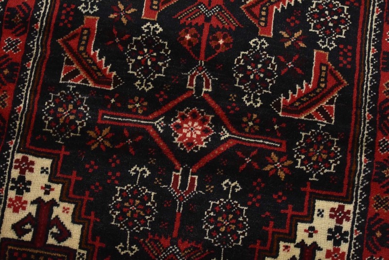 Baloch Rug 2’10” x 5’7” Blue Wool Vintage Tribal Hand-Knotted Oriental Carpet gallery
