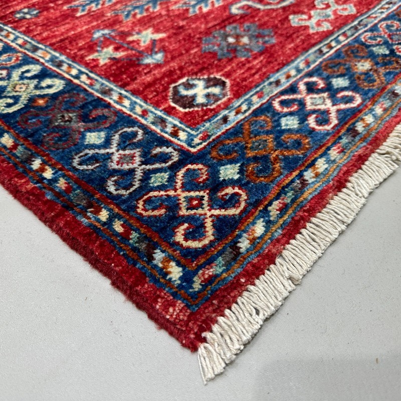 Handmade (2'9" x 11'8") Red Afghan Tribal Wool Runner Rug for Hallway gallery
