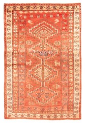 Vintage 4’2″ x 6’4″ Traditional Hand Knotted Vegetable Dye Wool Area Rug