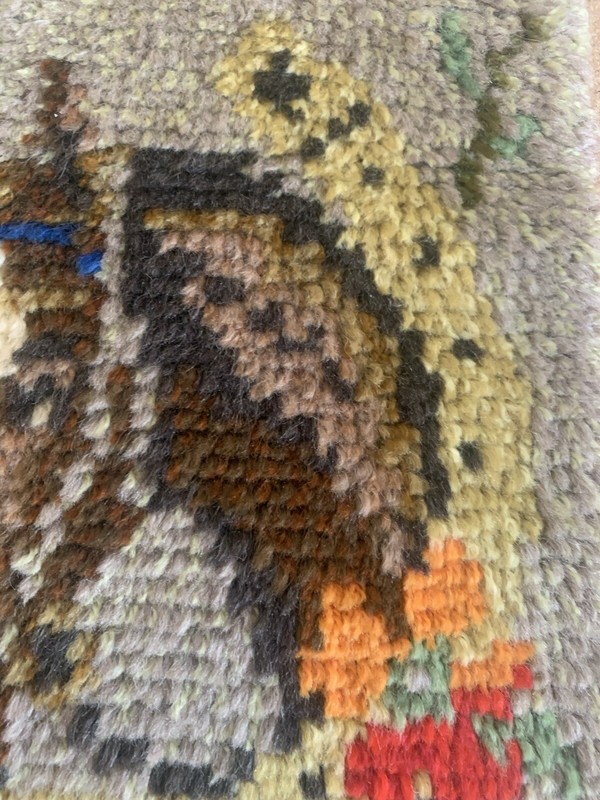 Vintage Scandinavian Swedish Wool Rya Weaving Rug Wall decor Carpet 1960s gallery