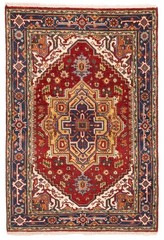 Vintage Hand-Knotted Area Rug 4’0″ x 6’1″ Traditional Oriental Wool Carpet