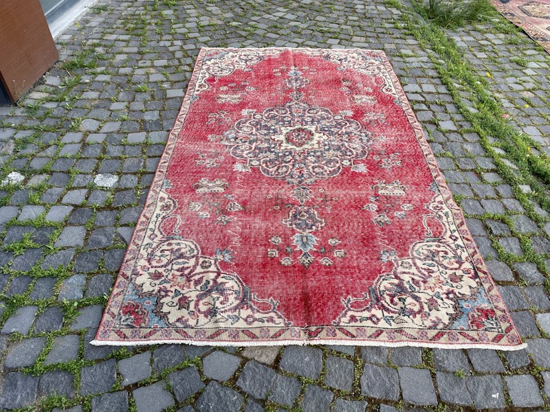 Home Decor Rug, Turkish Vintage Rug, Boho Decor Rug, 4,5 x 7,9 ft gallery