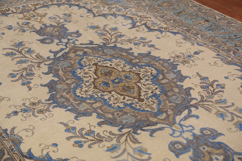 Vintage Floral Handmade Wool Tebriz Traditional Area Rug 8x11 Room Size Carpet gallery