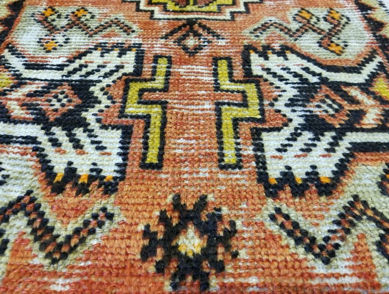 Vintage 1950-1960s Natural Dyed Wool Pile, Tribal Rug 1’5”x 2’11” gallery