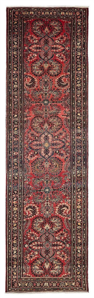 3'10" x 14'3" Vintage Hand-knotted Runner Rug Traditional Oriental Wool Carpet