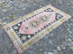 Home Decor Rug, Turkish Vintage Rug, Boho Decor Rug, Oushak 3,6 x 6,9 ft