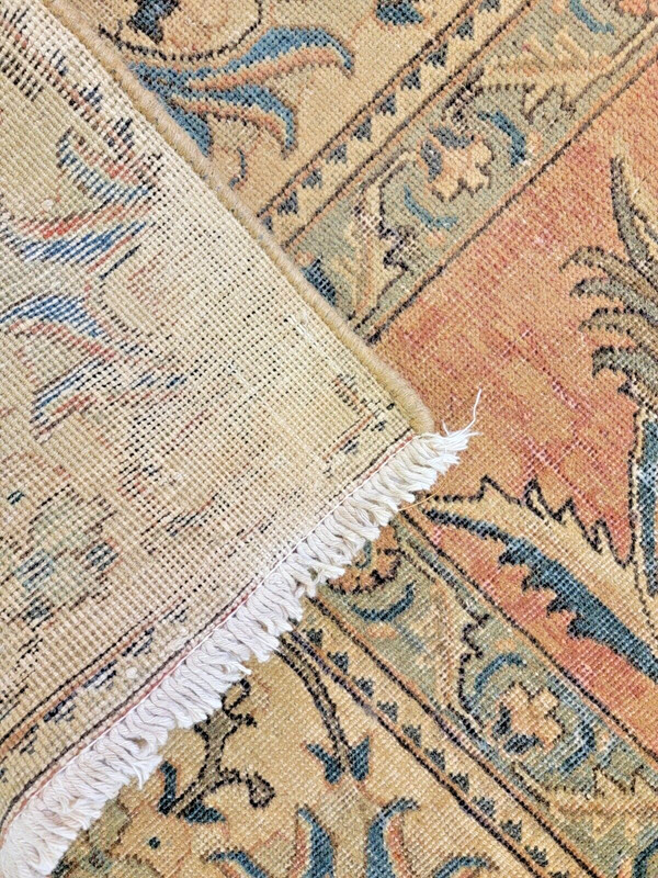 Antique Oriental Hand-Knotted Wool Area Rug Terracotta/Beige 9'8" x 13'5" gallery