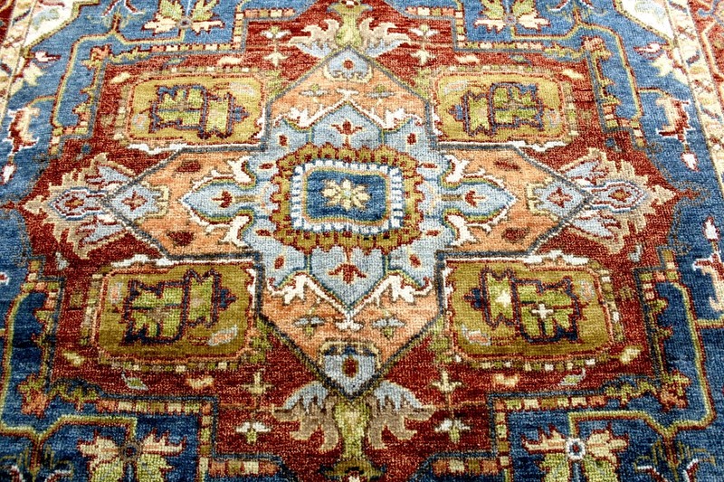 8X10 MASTERPIECE MINT HAND KNOTTED VEGETABLE DYE HERIZZ SERAPI WOOL TURKISH RUG gallery