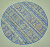 Blue Faded Turkish Vintage Round Rug, 3.2ft, Handmade Antique Floral Round Rug gallery