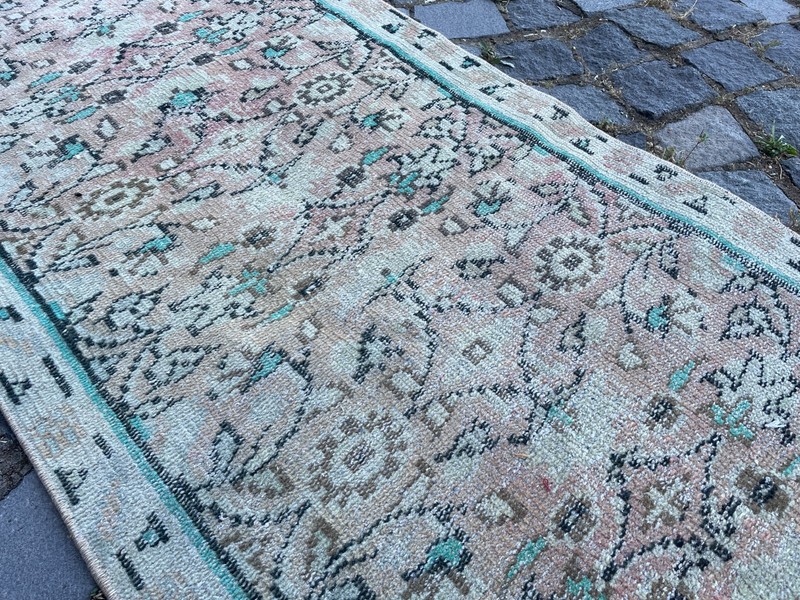 Bohemian Runner Rug, Turkish Vintage Rug, Handmade Wool Rug, 2,0 x 10, ft gallery