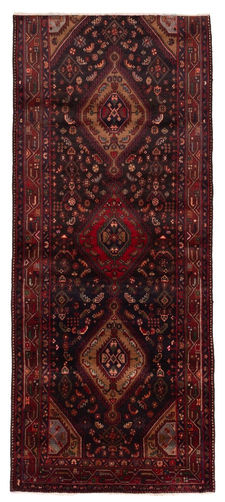 Vintage Hand-knotted Runner Rug 3'9" x 9'0" Traditional Oriental Wool Carpet