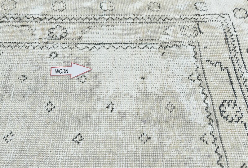 Distressed Vintage Oriental Rug Antique Carpet Allover Floral Design 7'5X10'6 ft gallery