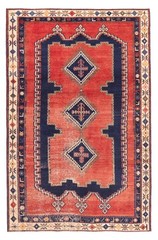 Vintage Hand-Knotted Area Rug 4’9″ x 7’7″ Traditional Wool Carpet