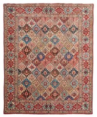 Amazing Hand Knotted Vintage Baghtiyaar Pictorial Wool Area Rug 12.10 x 9.5 Ft