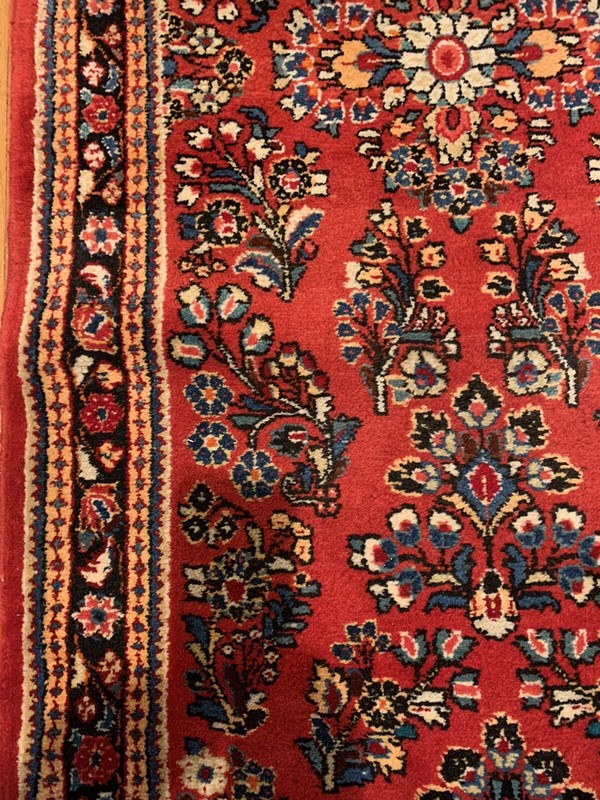 Authentic Vintage Red Saroukk Runner 3 X 13 Full Pile Excellent Condition Tags gallery