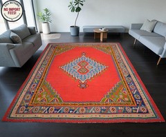 10×13 ft. Turkish Rug Handmade Oversize Rug, Antique OUSHAK Kilim Area Rug