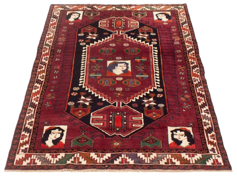 Vintage 4'10" x 7'6" Traditional Hand Knotted Vegetable Dye Wool Area Rug gallery