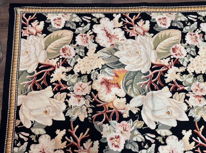 Palace Size Needlepoint Rug 13x17 Extra Large Wool Floral Handmade Carpet gallery