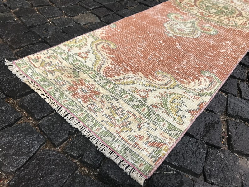 Turkish Antique rug Bohemian Area rug Oushak rug Vintage Rug Handmade Wool rug gallery