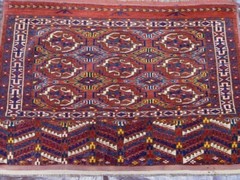 Antique Turkmen Yomud Torba Saddle Bag face Hand Knotted Wool Rug 2’8″ x 3’7″