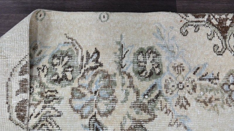 Oushak Turkish Vintage Rug 5x8 Kilim Rug Anatolian Handmade Boho Decor BEIGE gallery