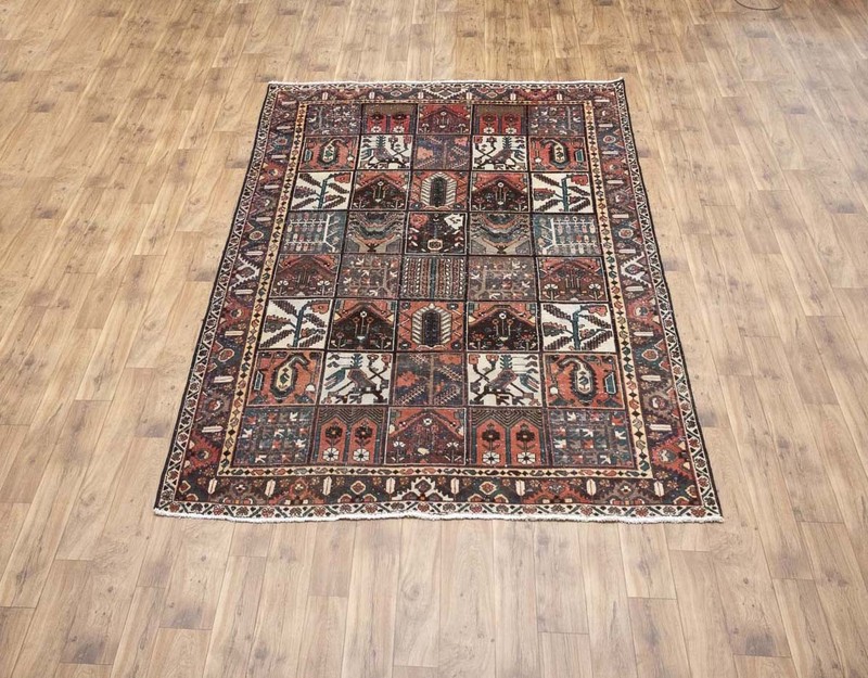 Semi-Antique Distressed Pictorial Wool Oriental Rug Home Decor Carpet 7x10 Ft gallery
