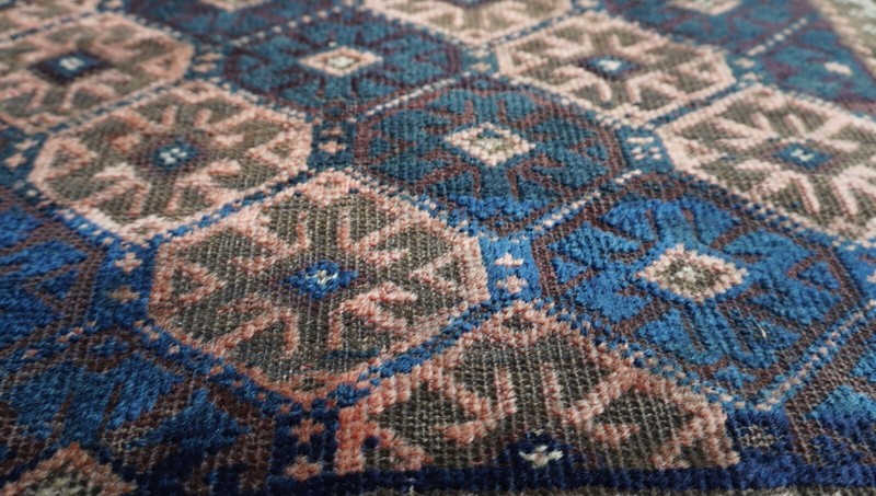 2'9" x 4'9" Antique Tribal Balouchh Hand Knotted Wool Green Amazing Rug gallery
