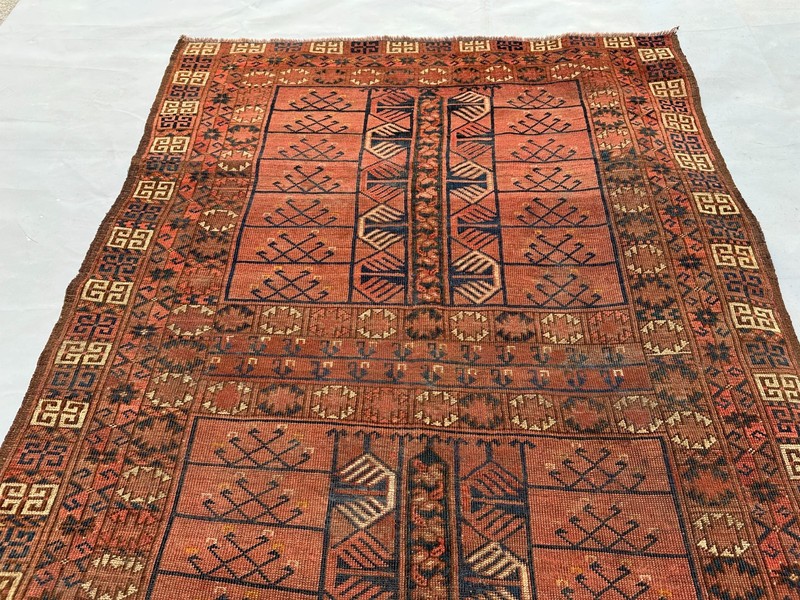 COLLECTORS' PIECE Antique Above 100 Years Old Hatchulu Purda Turkoman Carpet gallery
