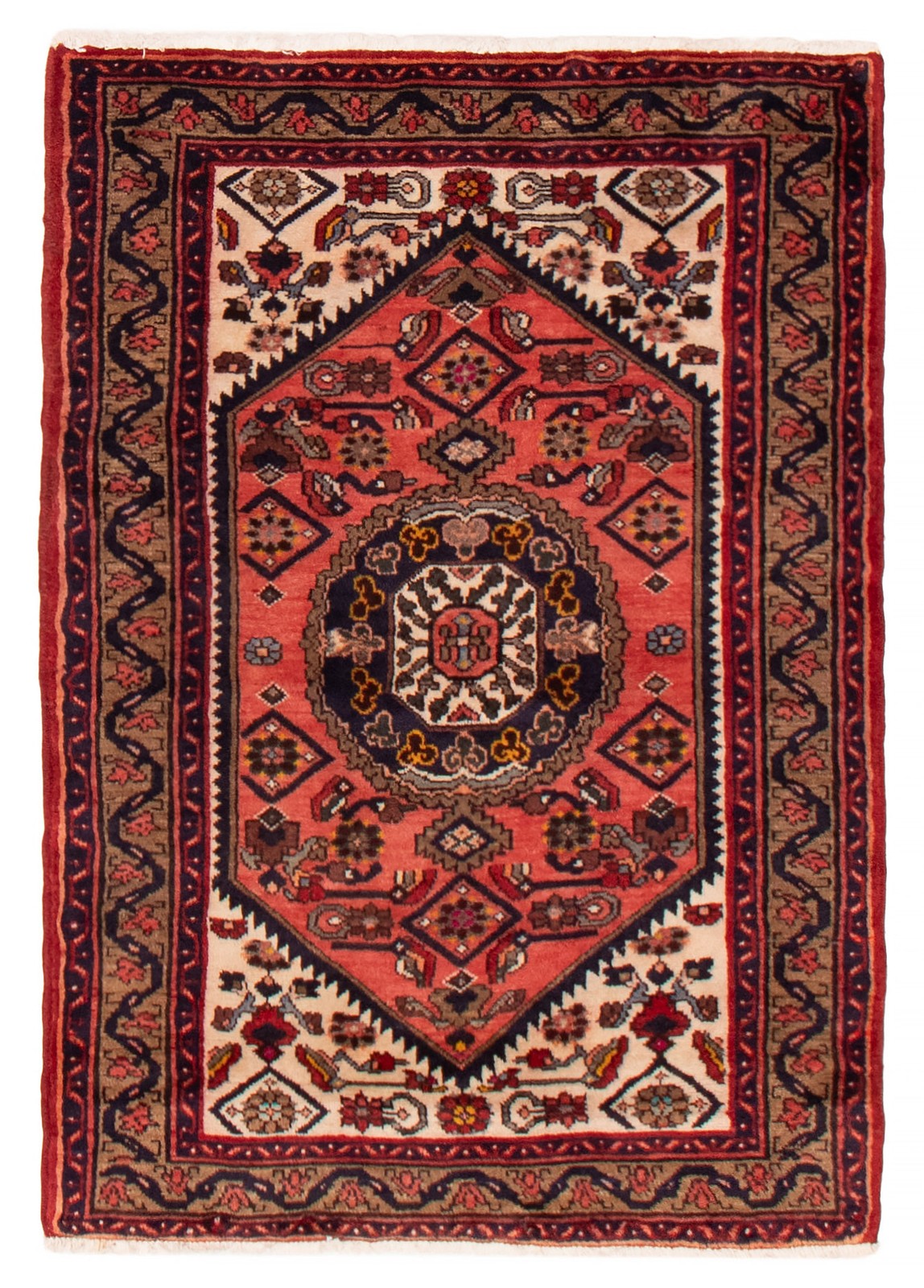 Traditional Vintage Hand-Knotted Area Rug 3'7" x 5'2" Oriental Wool Carpet gallery