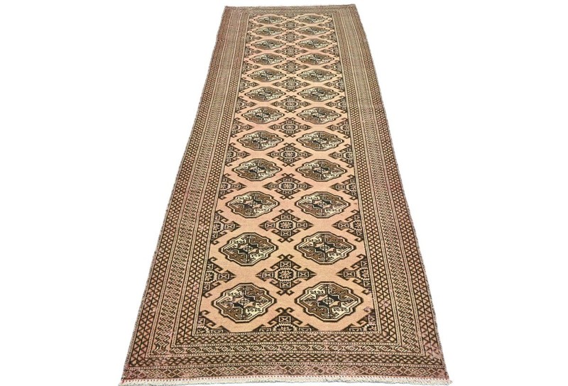 Vintage Oriental Runner Rug Distressed Geometric Tribal Design Kitchen 3X9 ft gallery