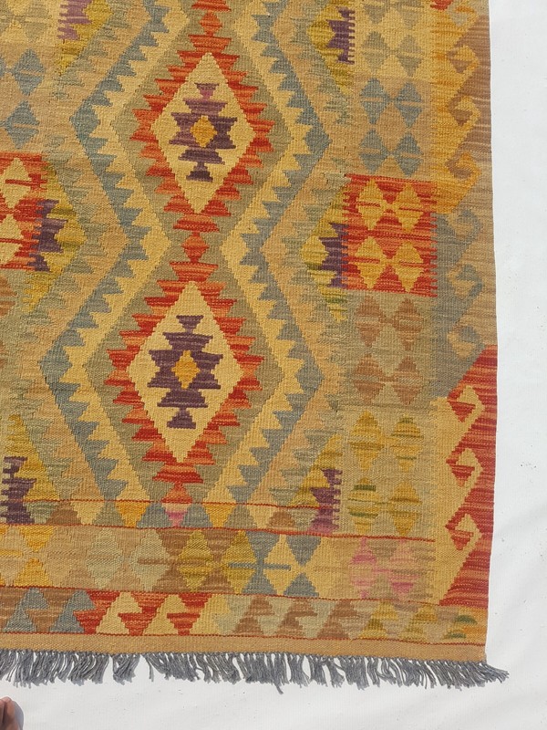 Vintage Traditional Handcrafted Turkish Kilim Runner for Home Décor 306x102cm gallery