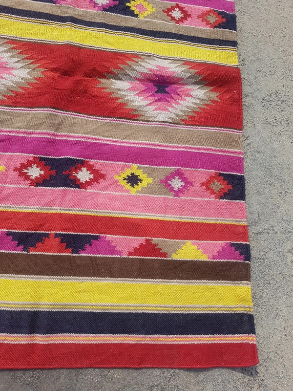 Vintage Handmade Nuloom Ladonna Tribal Wool Multicolor Kilim Rug 5.8x4.1 ft gallery