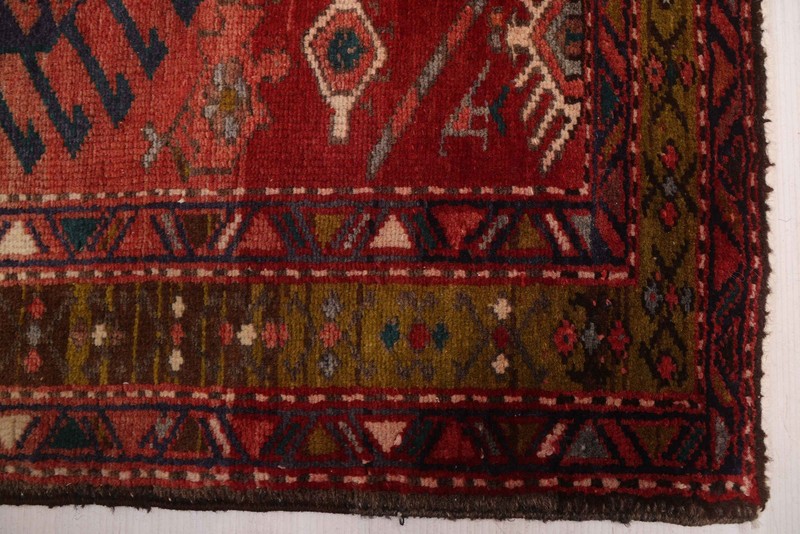 Vintage Hand-knotted Runner Rug 3'7" x 10'10" Traditional Oriental Wool Carpet gallery