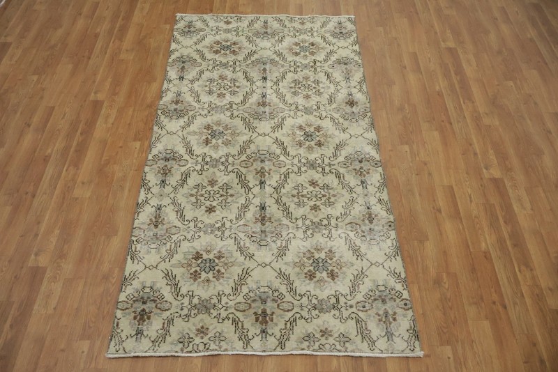 Anatolian Turkish Rug 4x7 Ft Hand-Knotted Elegant Vintage Oriental Wool Carpet gallery