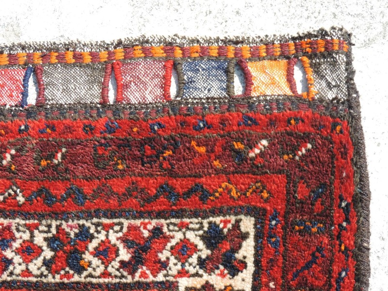Square Antique Tribal Kurdish Bagface gallery