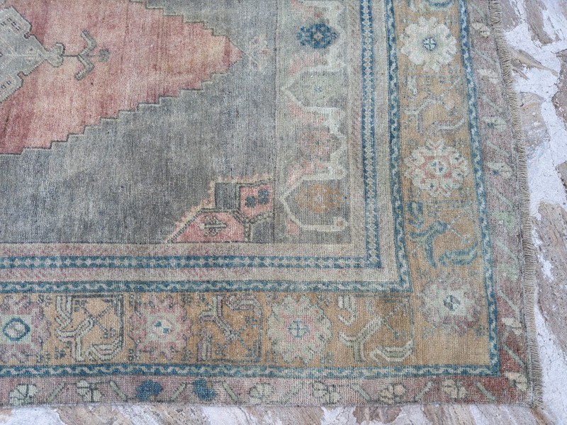 Red Vintage Handmade Carpet 4'6" x 8'10" Wool Oriental Traditional Rug gallery