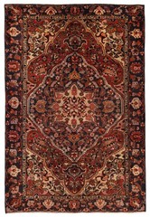 Vintage Hand-Knotted Area Rug 6’6″ x 9’6″ Traditional Oriental Wool Carpet