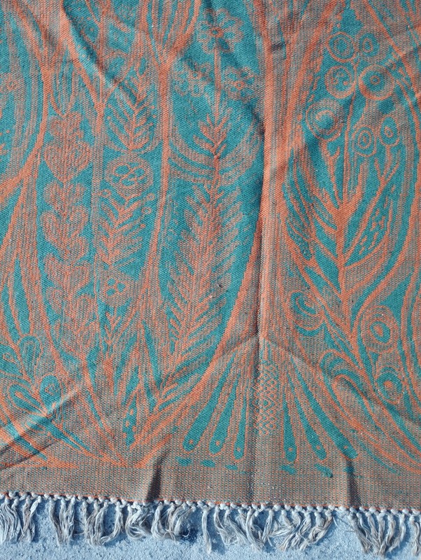Vintage Handmade Botanical Geometric Tradaitional Wool Kilim Rug 177x94 cm gallery