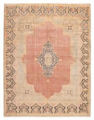 Vintage Hand-Knotted Area Rug 9’11” x 13’5″ Traditional Wool Carpet