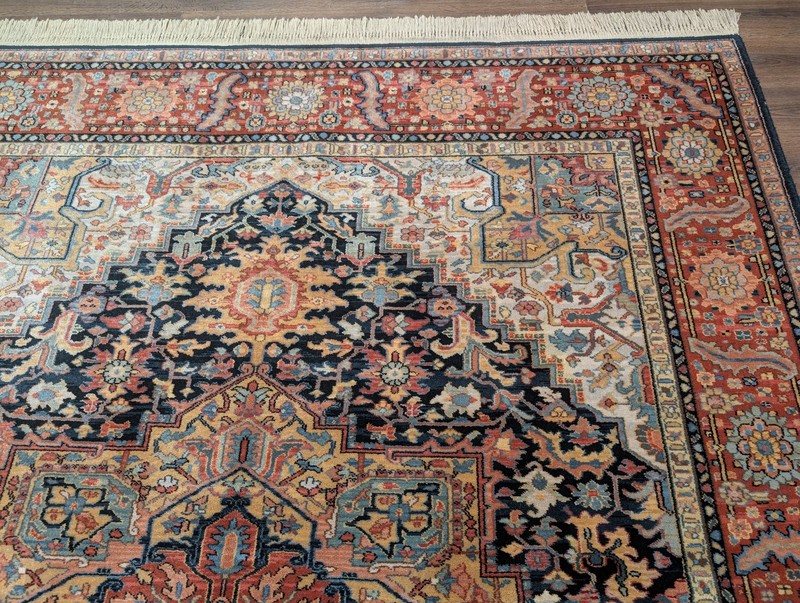 8.8 x 10.6 Karastan Navy Heriz Rug #701 gallery