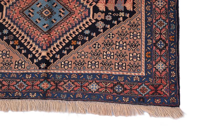New Vintage Tribal Turkish 3' 4" x 4' 9" Red Hand Knotted Entryway Wool rug gallery