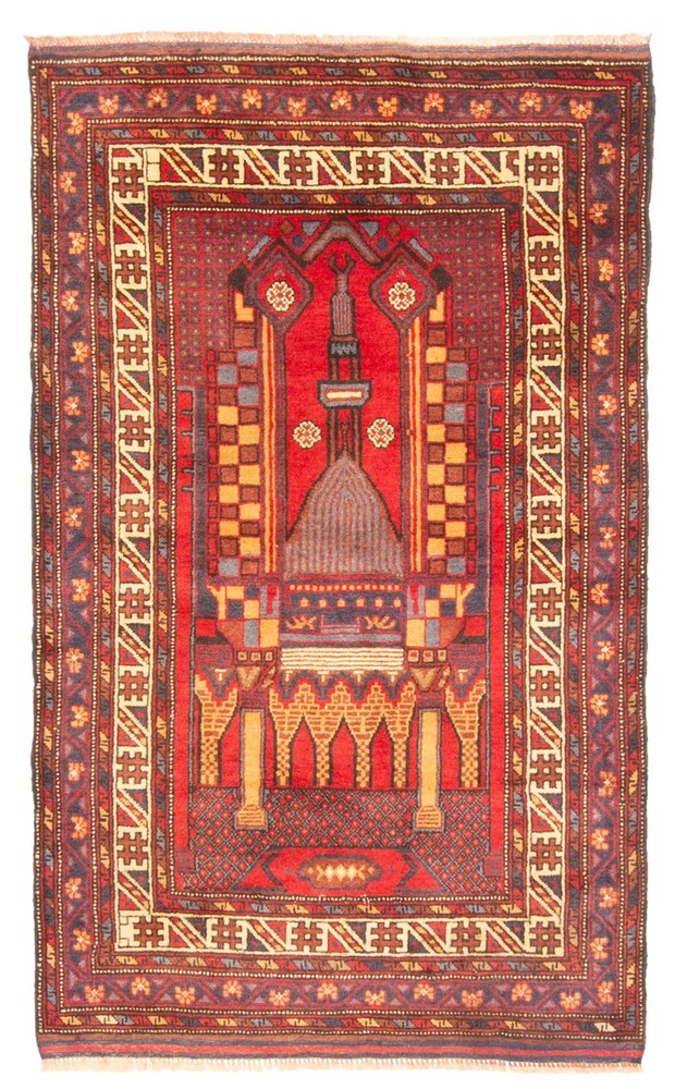Vintage Traditional Hand-Knotted Area Rug 2'9" x 4'7" Oriental Wool Carpet