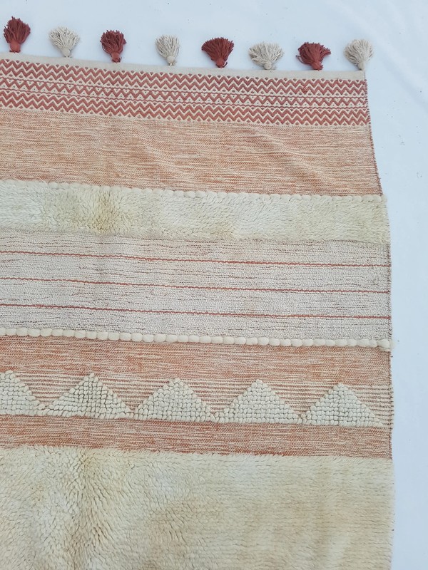Vintage Handmade Traditional Geometric Brown Beige Kilim Rug Carpet 234x154cm gallery
